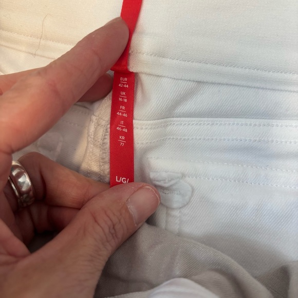 Spanx Large Stretch twill cropped wide leg pants  White - Picture 6 of 10